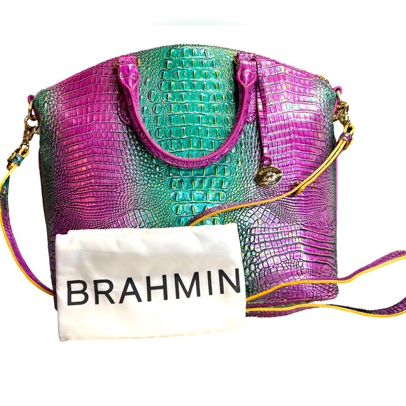 Brahmin NWT Large Duxbury Hyacinth Ombré Mini Leather Melbourne Bag (P041) - Picture 2 of 13